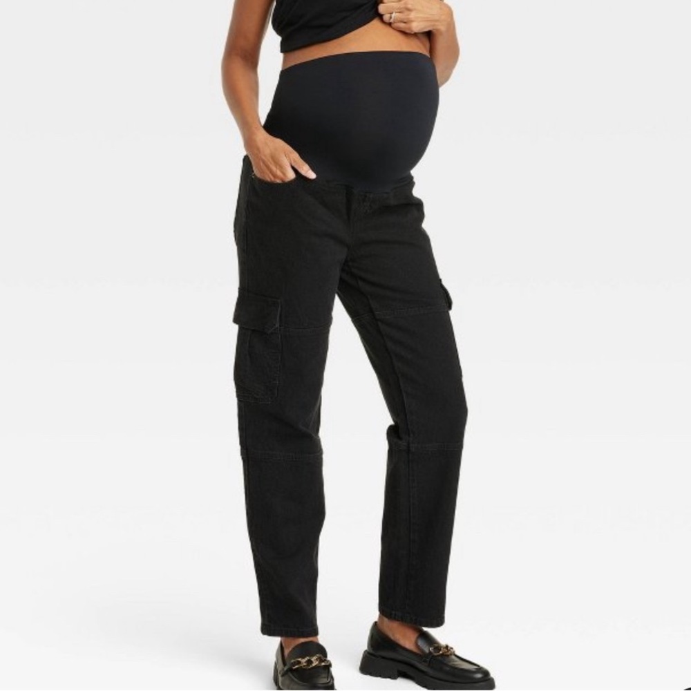 Over Belly 90s Straight Leg Maternity Jeans